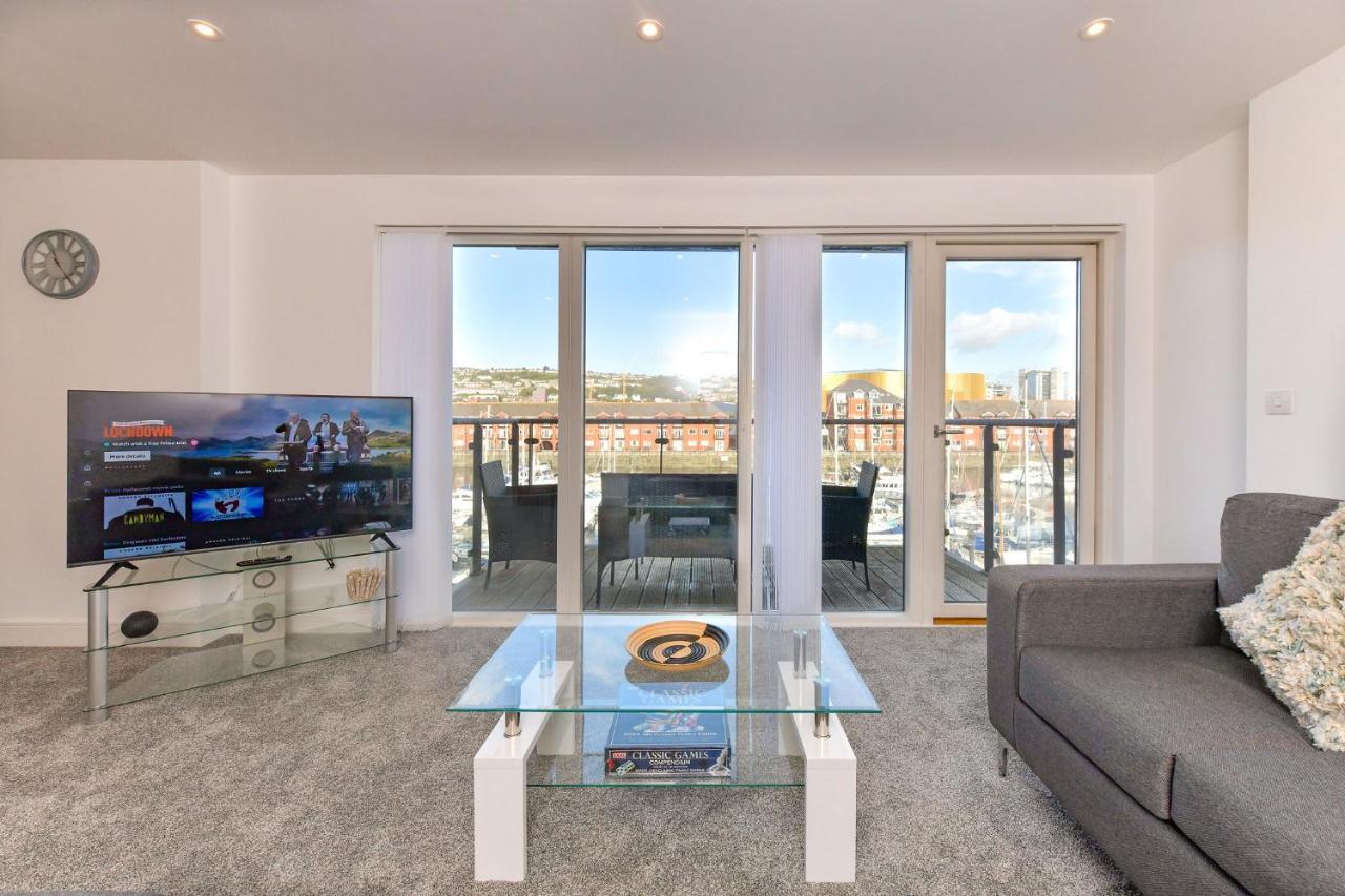 Just Stay Wales - Meridian Wharf, Marina View - 2 Bed Apartment Swansea Exteriör bild