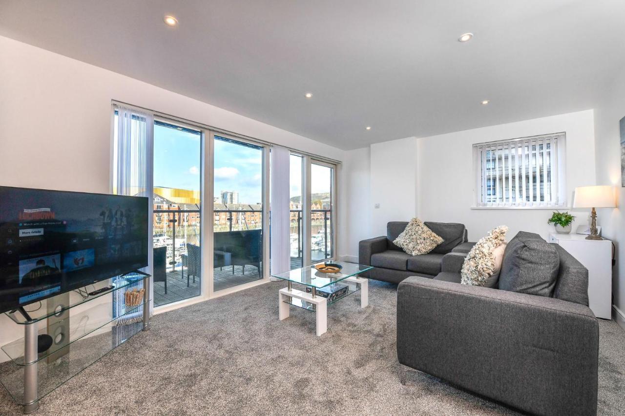 Just Stay Wales - Meridian Wharf, Marina View - 2 Bed Apartment Swansea Exteriör bild